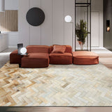 Novelty Geometric Pattern Rug Multicolored Cowhide Indoor Rug Anti-Slip Backng Easy Care Area Carpet for Decoration Clearhalo 'Area Rug' 'Modern' 'Rugs' Rug' 2480803