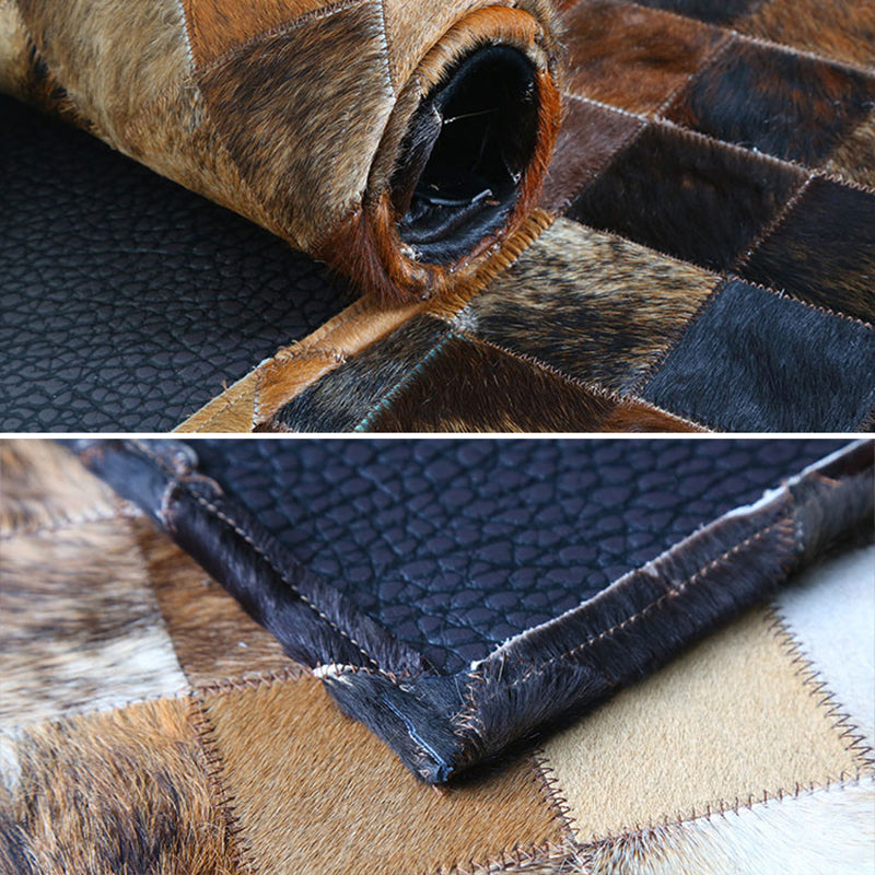 Novelty Geometric Pattern Rug Multicolored Cowhide Indoor Rug Anti-Slip Backng Easy Care Area Carpet for Decoration Clearhalo 'Area Rug' 'Modern' 'Rugs' Rug' 2480806