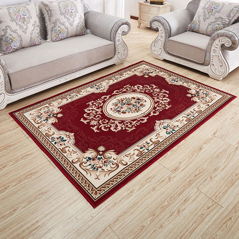 Modern Floral Printed Rug Multi-Color Polyster Indoor Rug Anti-Slip Backing Machine Washable Area Carpet for Living Room Clearhalo 'Area Rug' 'Modern' 'Rugs' Rug' 2480829