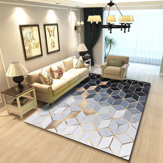 Modern Floral Printed Rug Multi-Color Polyster Indoor Rug Anti-Slip Backing Machine Washable Area Carpet for Living Room Grey Clearhalo 'Area Rug' 'Modern' 'Rugs' Rug' 2480831