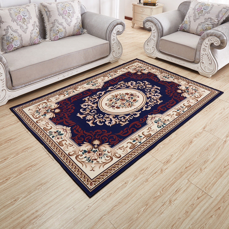 Modern Floral Printed Rug Multi-Color Polyster Indoor Rug Anti-Slip Backing Machine Washable Area Carpet for Living Room Brown Clearhalo 'Area Rug' 'Modern' 'Rugs' Rug' 2480833