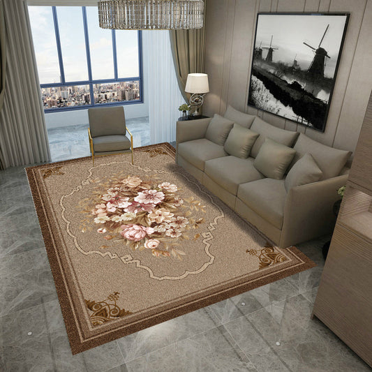 Multicolored Living Room Rug Nordic Flower Pattern Indoor Rug Synthetics Non-Slip Backing Easy Care Area Carpet Coffee Clearhalo 'Area Rug' 'Modern' 'Rugs' Rug' 2480850