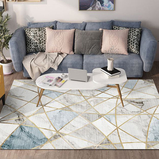 Contemporary Living Room Rug Multicolored Plaid Pattern Indoor Rug Polyster Anti-Slip Backing Stain-Resistant Area Carpet Clearhalo 'Area Rug' 'Modern' 'Rugs' Rug' 2480887