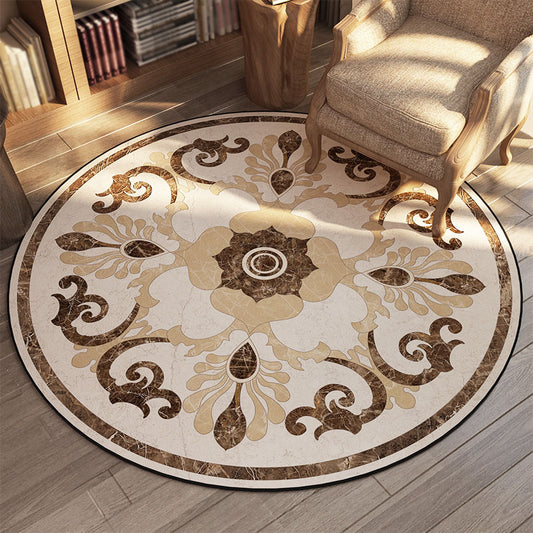 Modern Flower Printed Rug Multicolored Polyster Area Carpet Non-Slip Backing Stain-Resistant Indoor Rug for Living Room Coffee Clearhalo 'Area Rug' 'Modern' 'Rugs' Rug' 2480898