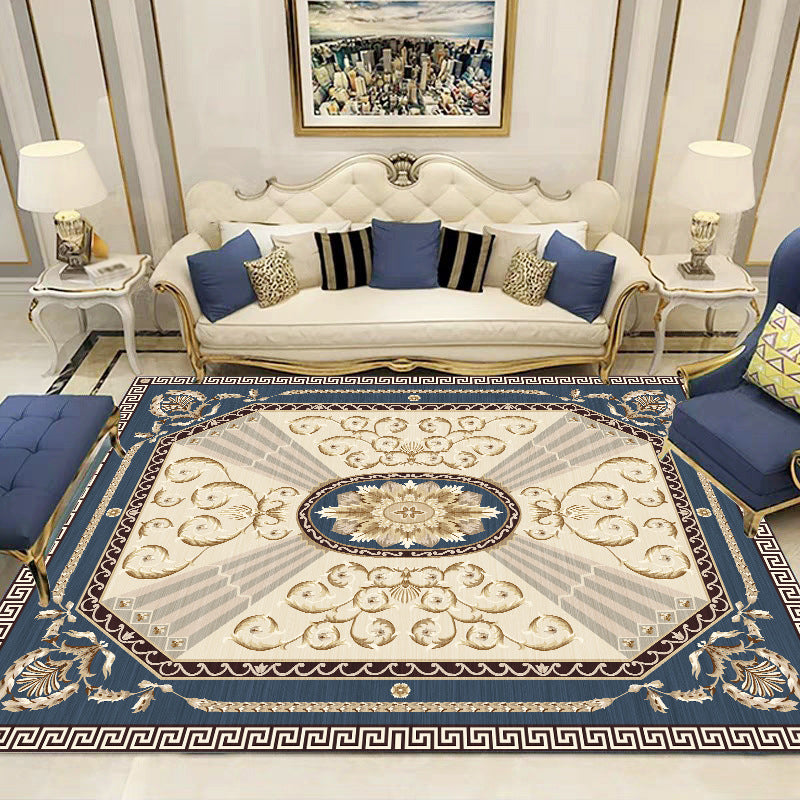 Parlour Rug Multicolor Modern Rug Polyster Floral Printed Area Carpet Anti-Slip ...