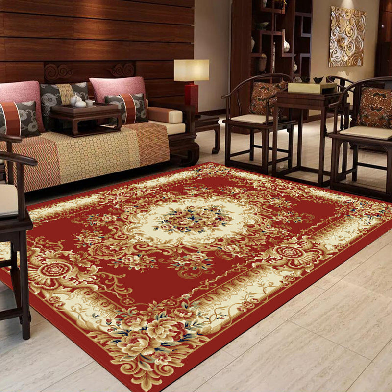 Parlour Rug Multicolor Modern Rug Polyster Floral Printed Area Carpet Anti-Slip ...
