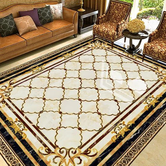 Multicolored Novelty Rug Cotton Blend Plaid Patterned Area Carpet Non-Slip Pet Friendly Indoor Rug for Living Room Clearhalo 'Area Rug' 'Modern' 'Rugs' Rug' 2480917
