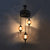 3/5/7 Bulbs Coffee House Hanging Chandelier Retro Bronze Ceiling Pendant Light with Spherical Colorful Glass Shade 3 Bronze Clearhalo 'Ceiling Lights' 'Chandeliers' 'Close To Ceiling Lights' 'Glass shade' 'Glass' Lighting' 248098