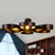 Bronze/Rust Flower Shaped Chandelier Lighting Farmhouse Metal 6-Light Living Room Pendant Light with Adjustable Cord Rust Clearhalo 'Cast Iron' 'Ceiling Lights' 'Chandeliers' 'Industrial Chandeliers' 'Industrial' 'Metal' 'Middle Century Chandeliers' 'Rustic Chandeliers' 'Tiffany' Lighting' 248516
