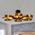 Bronze/Rust Flower Shaped Chandelier Lighting Farmhouse Metal 6-Light Living Room Pendant Light with Adjustable Cord Bronze Clearhalo 'Cast Iron' 'Ceiling Lights' 'Chandeliers' 'Industrial Chandeliers' 'Industrial' 'Metal' 'Middle Century Chandeliers' 'Rustic Chandeliers' 'Tiffany' Lighting' 248518