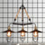 Flared Restaurant Chandelier Lamp Nautical Style Metal 3 Heads Black Ceiling Light Fixture with Rope Black Clearhalo 'Ceiling Lights' 'Chandeliers' 'Industrial Chandeliers' 'Industrial' 'Middle Century Chandeliers' 'Tiffany' Lighting' 248700