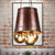 Semi Globe Living Room Pendant Chandelier Rustic Clear Glass 3 Lights Black Hanging Fixture with Metal Bucket Rust Clearhalo 'Cast Iron' 'Ceiling Lights' 'Chandeliers' 'Industrial Chandeliers' 'Industrial' 'Metal' 'Middle Century Chandeliers' 'Rustic Chandeliers' 'Tiffany' Lighting' 248716