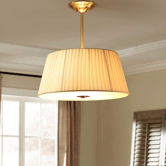 3/4 Lights Living Room Ceiling Mounted Fixture Classic White Semi Flush Mount with Drum Fabric Shade, 16"/20" Wide White 16" Clearhalo 'Ceiling Lights' 'Close To Ceiling Lights' 'Close to ceiling' 'Semi-flushmount' Lighting' 248782