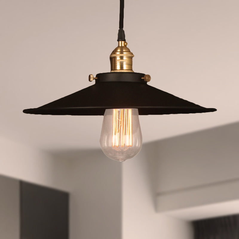 Metal Conic Ceiling Pendant Industrial Style 1 Light Dining Table ...