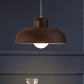 12"/15" W Bowl Shade Dining Table Ceiling Hanging Light Vintage Style Metallic 1 Light Brown/Black Pendant Lamp Clearhalo 'Ceiling Lights' 'Modern Pendants' 'Modern' 'Pendant Lights' 'Pendants' Lighting' 248987