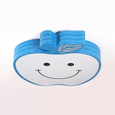 Living Room Apple Flush Mount Light Acrylic Metal Nordic Style Ceiling Fixture Blue Clearhalo 'Ceiling Lights' 'Close To Ceiling Lights' 'Close to ceiling' 'Flush mount' Lighting' 24921