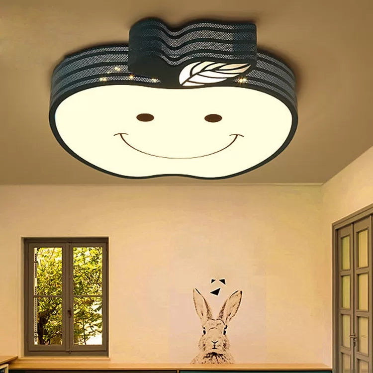 Living Room Apple Flush Mount Light Acrylic Metal Nordic Style Ceiling Fixture Clearhalo 'Ceiling Lights' 'Close To Ceiling Lights' 'Close to ceiling' 'Flush mount' Lighting' 24922