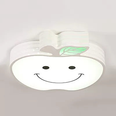 Living Room Apple Flush Mount Light Acrylic Metal Nordic Style Ceiling Fixture White Clearhalo 'Ceiling Lights' 'Close To Ceiling Lights' 'Close to ceiling' 'Flush mount' Lighting' 24923