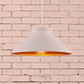 1 Bulb Pendant Light with Tapered Shade Metallic Vintage Style Dining Room Suspension Light in Black/White/Bronze White A Clearhalo 'Ceiling Lights' 'Modern Pendants' 'Modern' 'Pendant Lights' 'Pendants' Lighting' 249231