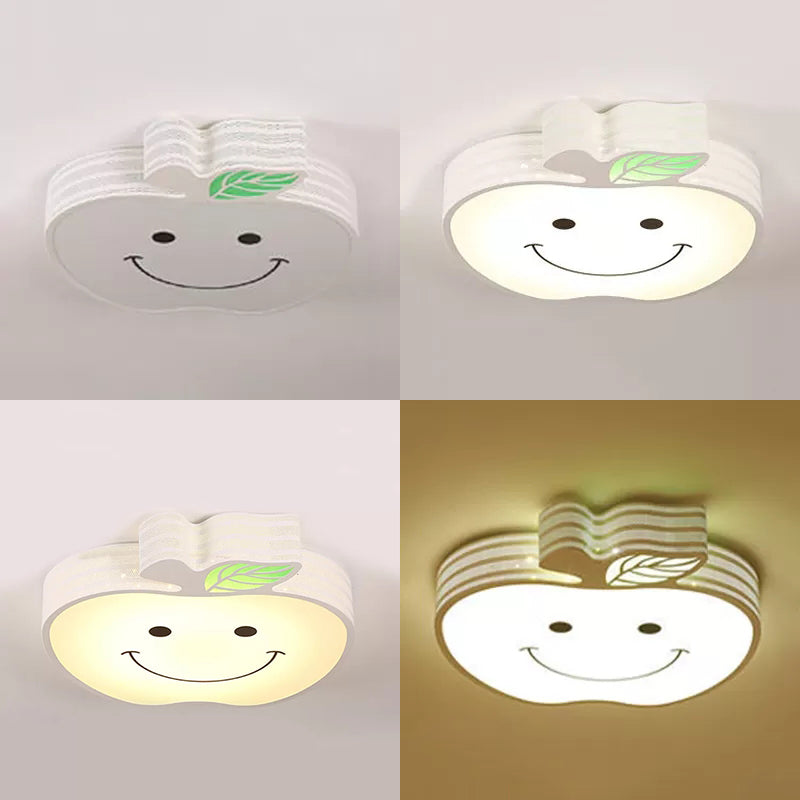 Living Room Apple Flush Mount Light Acrylic Metal Nordic Style Ceiling Fixture Clearhalo 'Ceiling Lights' 'Close To Ceiling Lights' 'Close to ceiling' 'Flush mount' Lighting' 24925