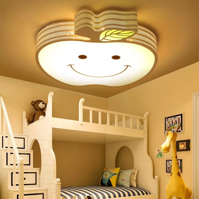 Living Room Apple Flush Mount Light Acrylic Metal Nordic Style Ceiling Fixture Clearhalo 'Ceiling Lights' 'Close To Ceiling Lights' 'Close to ceiling' 'Flush mount' Lighting' 24926