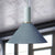 1 Bulb Funnel Pendant Lighting Nordic Stylish Blue Metallic Height Adjustable Ceiling Light Fixture Blue Clearhalo 'Ceiling Lights' 'Modern Pendants' 'Modern' 'Pendant Lights' 'Pendants' Lighting' 249354