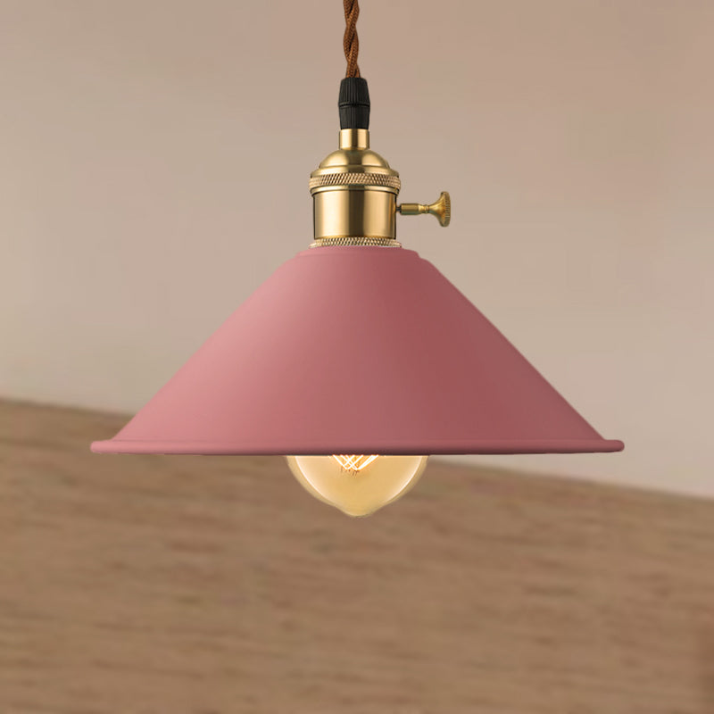Conic Shade Dining Room Ceiling Light Fixture Industrial Style Metal 1 ...
