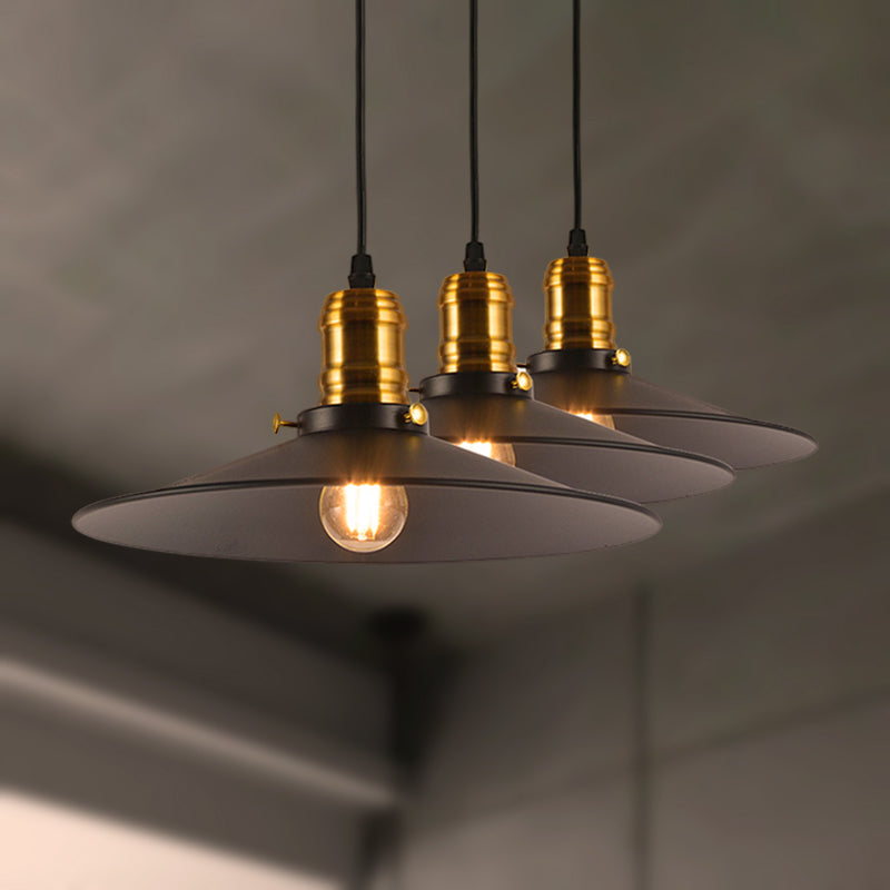 1/2/3-Pack Cone Metallic Hanging Light Industrial Style 8.5"/10" Wide 1 Bulb Dining Table Pendant Lamp in Black Finish Black 3 Clearhalo 'Art Deco Pendants' 'Black' 'Cast Iron' 'Ceiling Lights' 'Ceramic' 'Crystal' 'Industrial Pendants' 'Industrial' 'Metal' 'Middle Century Pendants' 'Pendant Lights' 'Pendants' 'Rustic Pendants' 'Tiffany' Lighting' 249423