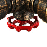 Water Pipe Restaurant Hanging Light Rustic Style Wrought Iron 4-Light Antique Brass Chandelier Pendant Light Clearhalo 'Cast Iron' 'Ceiling Lights' 'Chandeliers' 'Industrial Chandeliers' 'Industrial' 'Metal' 'Middle Century Chandeliers' 'Rustic Chandeliers' 'Tiffany' Lighting' 249615