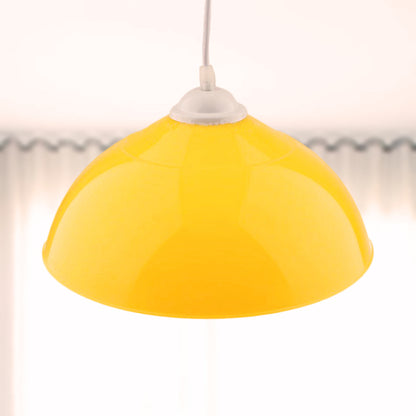 Metallic Bowl Pendant Lighting Modernism 1 Light Dining Room Hanging Ceiling Light in Polished Black/Grey Yellow Clearhalo 'Ceiling Lights' 'Modern Pendants' 'Modern' 'Pendant Lights' 'Pendants' Lighting' 249626