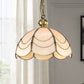 Umbrella Ceiling Pendant Contemporary Opal Glass Gold 1 Bulb Hanging Light Fixture, 14"/18" Wide Clearhalo 'Ceiling Lights' 'Glass shade' 'Glass' 'Pendant Lights' 'Pendants' Lighting' 249875