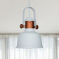Industrial Barn Shade Suspended Lamp 1 Head Metallic Pendant Lighting with Handle in Black/White for Kitchen Clearhalo 'Ceiling Lights' 'Modern Pendants' 'Modern' 'Pendant Lights' 'Pendants' Lighting' 249928
