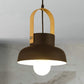 Retro Style Barn Pendant Lamp 1 Light Metal Hanging Ceiling Light with Leather Strap in White/Grey/Black Clearhalo 'Ceiling Lights' 'Modern Pendants' 'Modern' 'Pendant Lights' 'Pendants' Lighting' 249959