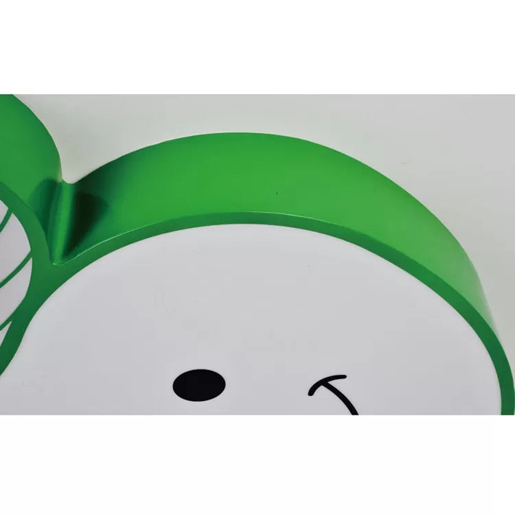 Lovely Smiling Apple Ceiling Light Acrylic Metal Flush Mount Light for Child Bedroom Clearhalo 'Ceiling Lights' 'Close To Ceiling Lights' 'Close to ceiling' 'Flush mount' Lighting' 25044