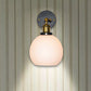 Bubble White Glass Wall Hanging Light Industrial Single Bulb Bedroom Sconce Lamp in Brass Clearhalo 'Cast Iron' 'Glass' 'Industrial' 'Modern wall lights' 'Modern' 'Tiffany' 'Traditional wall lights' 'Wall Lamps & Sconces' 'Wall Lights' Lighting' 250547