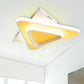 Geometric Flush Lighting Nordic Metal and Acrylic Integrated Led Ceiling Flush Light Yellow Clearhalo 'Ceiling Lights' 'Close To Ceiling Lights' 'Close to ceiling' 'Flush mount' Lighting' 250593