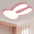 Macaron Loft Bunny Ceiling Lamp Acrylic Eye-Caring LED Ceiling Mount Light for Baby Girl Room Pink Clearhalo 'Ceiling Lights' 'Close To Ceiling Lights' 'Close to ceiling' 'Flush mount' Lighting' 250624