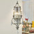 Rustic Candelabra Metal Sconce Light 2 Lights Wall Mounted Light Fixture with Crystal Accent Silver Clearhalo 'Cast Iron' 'Glass' 'Industrial' 'Modern wall lights' 'Modern' 'Tiffany' 'Traditional wall lights' 'Wall Lamps & Sconces' 'Wall Lights' Lighting' 250798