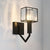 Black Finish Rectangle Wall Lamp Modernist Style 1 Light Clear Crystal and Metal Wall Sconce Fixture Black Clearhalo 'Modern wall lights' 'Modern' 'Wall Lamps & Sconces' 'Wall Lights' Lighting' 250813