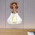 Pear Shaped Living Room Sconce Light Fixture Vintage Clear Glass 1 Light Rose Gold Wall Lamp Clear Clearhalo 'Cast Iron' 'Glass' 'Industrial wall lights' 'Industrial' 'Middle century wall lights' 'Modern' 'Tiffany' 'Traditional wall lights' 'Wall Lamps & Sconces' 'Wall Lights' Lighting' 250915