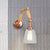 Rose Gold One Light Sconce Light Antique Clear Glass Tapered Lighting Fixture with Rotatable Arm Clear Clearhalo 'Cast Iron' 'Glass' 'Industrial wall lights' 'Industrial' 'Middle century wall lights' 'Modern' 'Tiffany' 'Traditional wall lights' 'Wall Lamps & Sconces' 'Wall Lights' Lighting' 250968