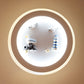 Nautical Stylish Circle Wall Light with Sea Acrylic LED Sconce Lamp in White for Child Bedroom Clearhalo 'Wall Lamps & Sconces' 'Wall Lights' Lighting' 251018
