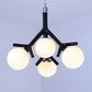 Metal Branch Pendant Light with Orb Shade Kid Bedroom 4 Heads Modern Chandelier Clearhalo 'Ceiling Lights' 'Pendant Lights' 'Pendants' Lighting' 251070