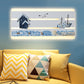 Sea View Design Wall Light with Wooden Panel Kid Bedroom Nautical LED Wall Lamp in White Clearhalo 'Wall Lamps & Sconces' 'Wall Lights' Lighting' 251152