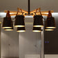 Hanging Bucket Shape Chandelier Nordic Macaron Metallic Pendant Light for Kitchen 8 Black Clearhalo 'Ceiling Lights' 'Chandeliers' Lighting' options 251220_b458ba17-fa56-4e4c-9fac-8f80dd5d6a6e