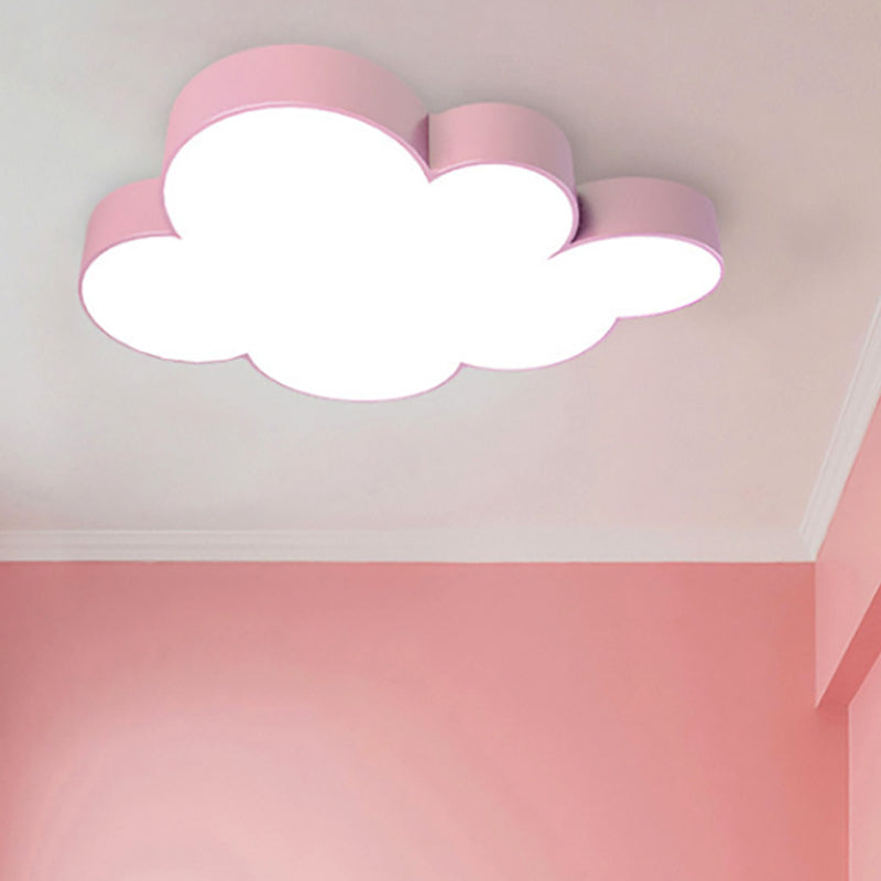Acrylic Cloud Ceiling Flush Mount Modern Flush Mount Ceiling Light for Classroom Kid Bedroom Pink Clearhalo 'Ceiling Lights' 'Close To Ceiling Lights' 'Close to ceiling' 'Flush mount' Lighting' 251370