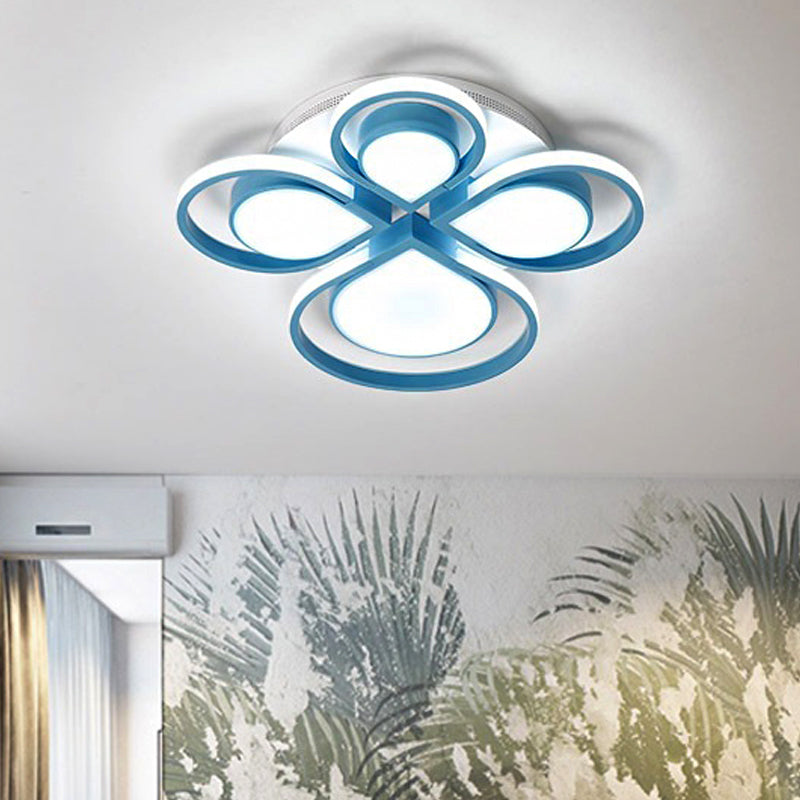 Living Room Flower Ceiling Light Fixture Acrylic Modern Flush Mount Ceiling Light Blue Clearhalo 'Ceiling Lights' 'Close To Ceiling Lights' 'Close to ceiling' Lighting' 251421