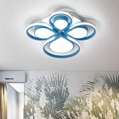 Living Room Flower Ceiling Light Fixture Acrylic Modern Flush Mount Ceiling Light Blue Clearhalo 'Ceiling Lights' 'Close To Ceiling Lights' 'Close to ceiling' Lighting' 251421