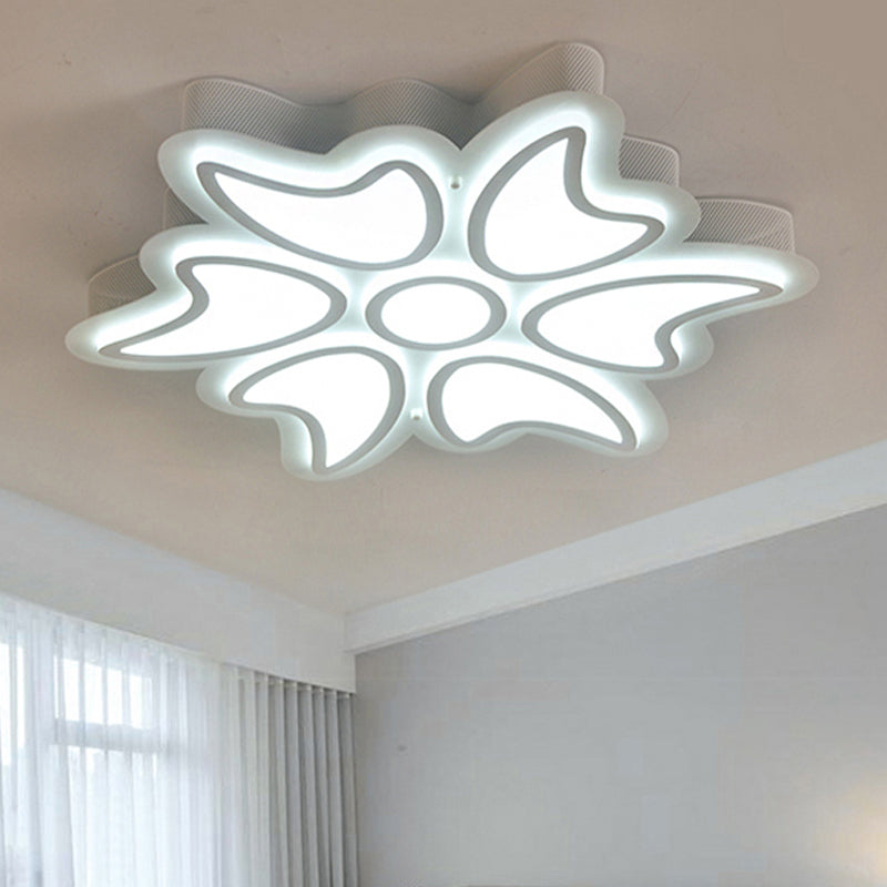 Bedroom Ceiling Light Fixture Acrylic Designer in White Flush Mount Ceiling Fixture White White C Clearhalo 'Ceiling Lights' 'Close To Ceiling Lights' 'Close to ceiling' 'Flush mount' Lighting' 251488