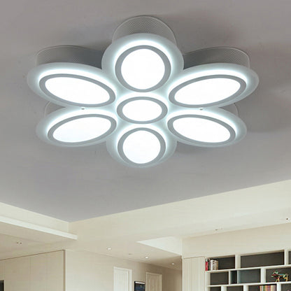 Bedroom Ceiling Light Fixture Acrylic Designer in White Flush Mount Ceiling Fixture White White B Clearhalo 'Ceiling Lights' 'Close To Ceiling Lights' 'Close to ceiling' 'Flush mount' Lighting' 251490